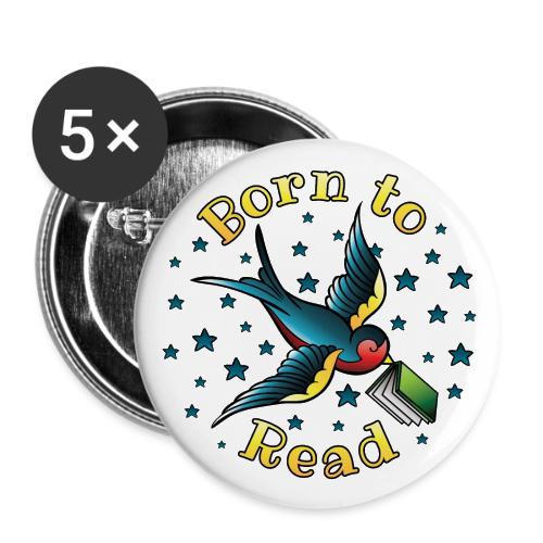 Born to Read Tattoo - Buttons large 2.2'' (5-pack)