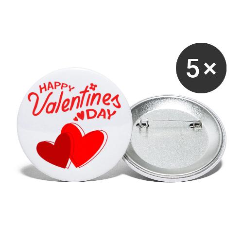 Heart design, Love, Valentine's Day, February 14 - Buttons large 2.2'' (5-pack)