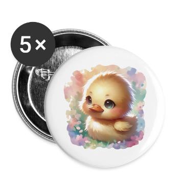 Chibi Easter Duckling For Duck Lovers - Buttons large 2.2'' (5-pack) - white
