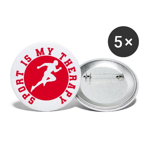 Sport Is My Therapy – Running Motivation Badge - Buttons large 2.2'' (5-pack)