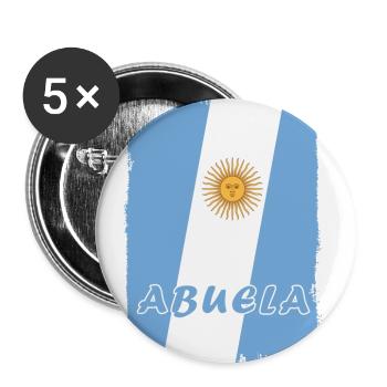 Argentina Grandmother Design - Buttons large 2.2'' (5-pack) - white