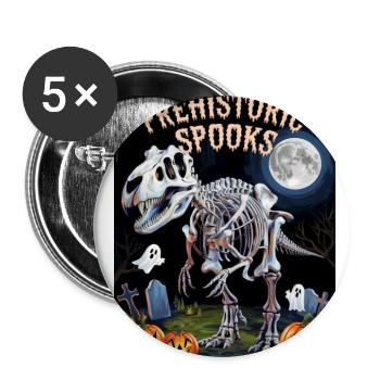 Prehistoric Spooks halloween skeleton dinosaur - Buttons large 2.2'' (5-pack) - white