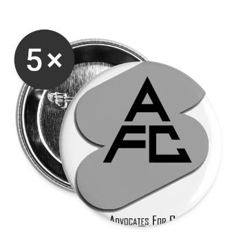 AFC Flash Gray Sign - Buttons large 2.2'' (5-pack) - white