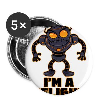 Grumpy Sarcastic Robot Is A Delight - Buttons large 2.2'' (5-pack) - white