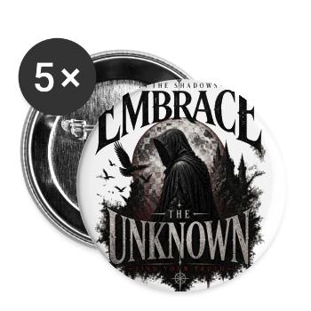 Embrace the Unknown: In Shadows - Buttons large 2.2'' (5-pack) - white