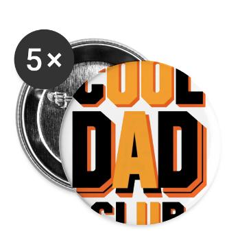 Cool Dad Club - Buttons large 2.2'' (5-pack) - white