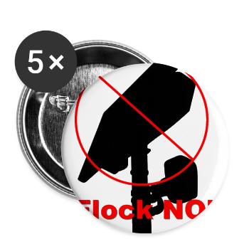 Flock NO!  - Buttons large 2.2'' (5-pack) - white