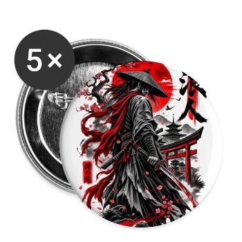 Ronin Under Red Sun - Buttons large 2.2'' (5-pack) - white