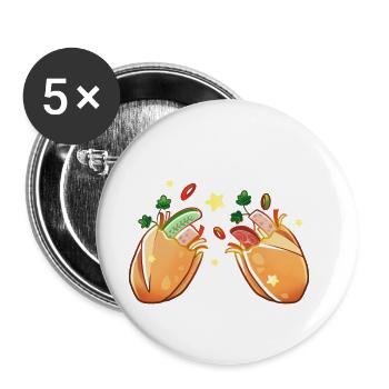 Banh Mi Vietnamese sandwich - Buttons large 2.2'' (5-pack) - white