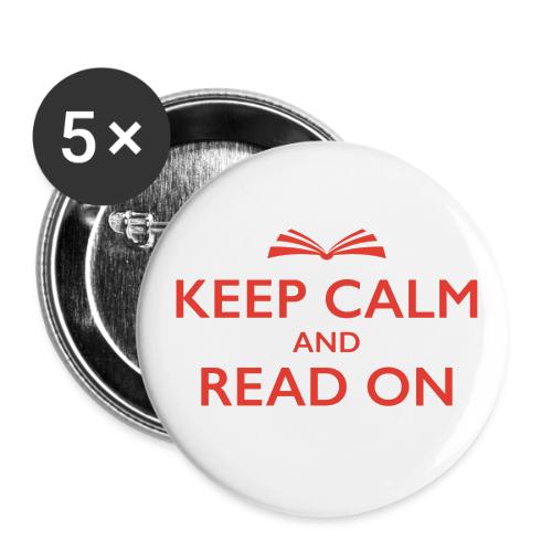Keep Calm and Read On - Buttons large 2.2'' (5-pack)