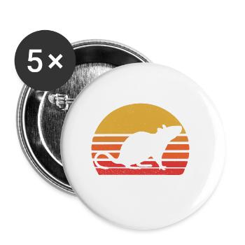 Pet Rat - Buttons large 2.2'' (5-pack) - white
