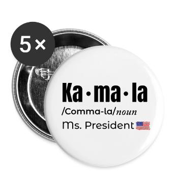 Kamala Meaning - Buttons large 2.2'' (5-pack) - white
