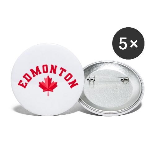 Edmonton with maple leaf - Buttons large 2.2'' (5-pack)