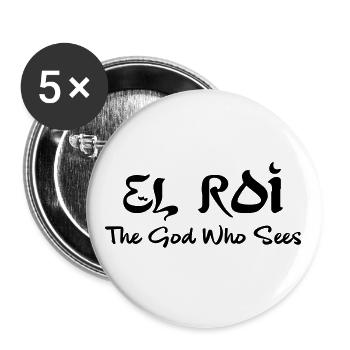 EL ROI Christian Clothing wear T-shirt - Buttons large 2.2'' (5-pack) - white