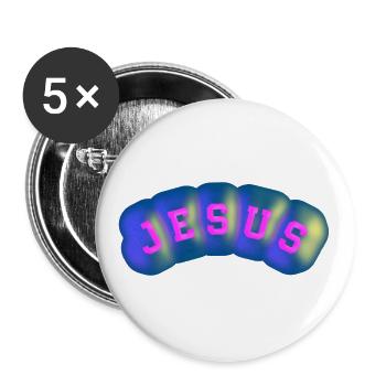 Jesus - Buttons large 2.2'' (5-pack) - white