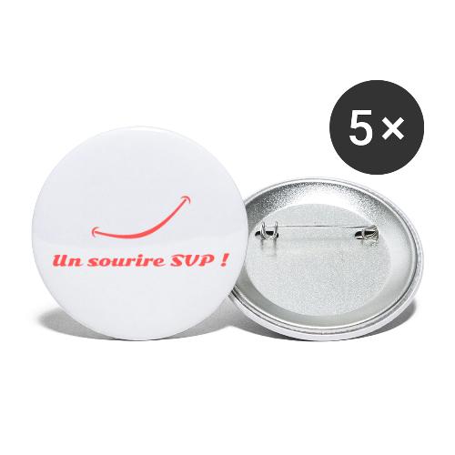 A smile, please! - Buttons large 2.2'' (5-pack)