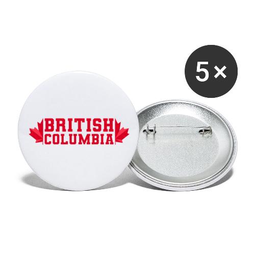 British Columbia with maple leaf - Buttons large 2.2'' (5-pack)