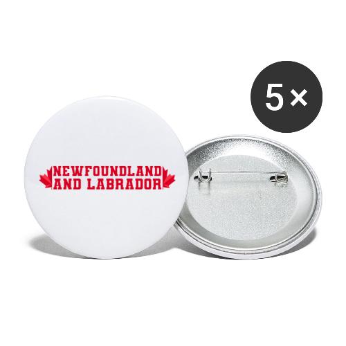 Newfoundland and Labrador with maple leaf - Buttons large 2.2'' (5-pack)