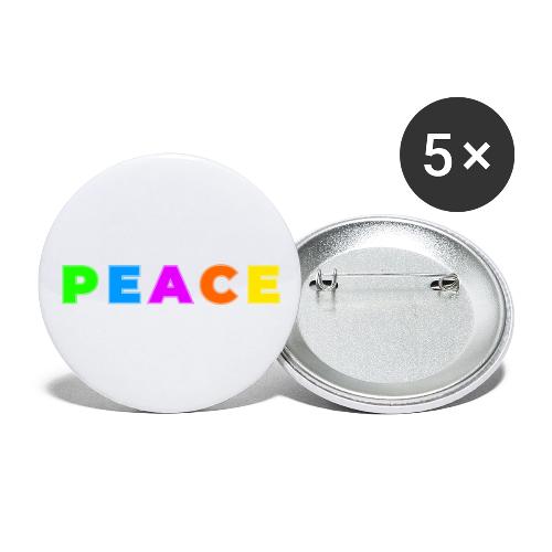 Peace in Every Color - Buttons large 2.2'' (5-pack)