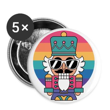 Colorful Sunset Nutcracker Design - Buttons large 2.2'' (5-pack) - white