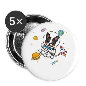 Rat Terrier - Buttons large 2.2'' (5-pack) - white