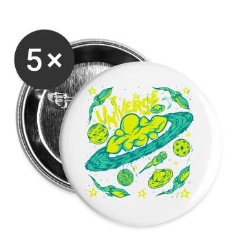 Universe Artwork - Buttons large 2.2'' (5-pack) - white