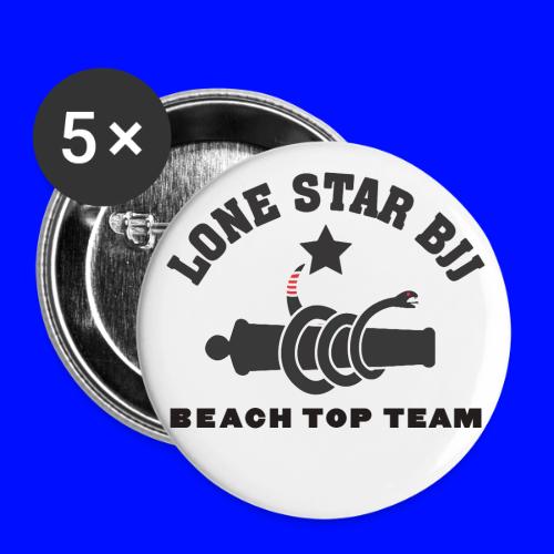 Beach Top Team - Lone Star BJJ - Black - Buttons large 2.2'' (5-pack)
