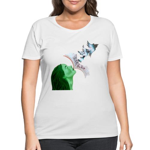 Full Heart Free Voice Cover Art Cut Out - Women's Curvy T-Shirt
