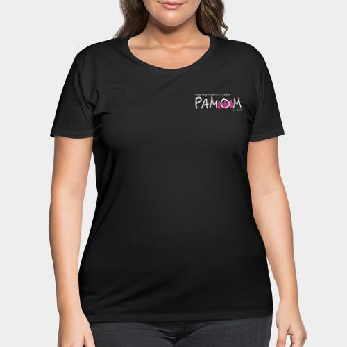 PAMOM White Logo - Women's Curvy T-Shirt