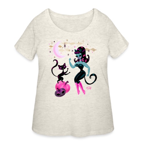 Go-go Kitties - Women's Curvy T-Shirt