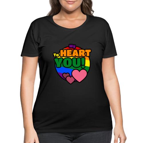 My Heart To You! I love you - printed clothes - Women's Curvy T-Shirt