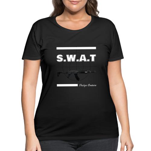 S W A T WHITE - Women's Curvy T-Shirt