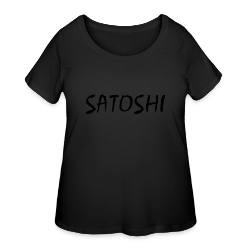 Satoshi only name stroke btc founder nakamoto - Women's Curvy T-Shirt