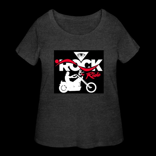 Eye Rock and Ride design black & Red - Women's Curvy T-Shirt