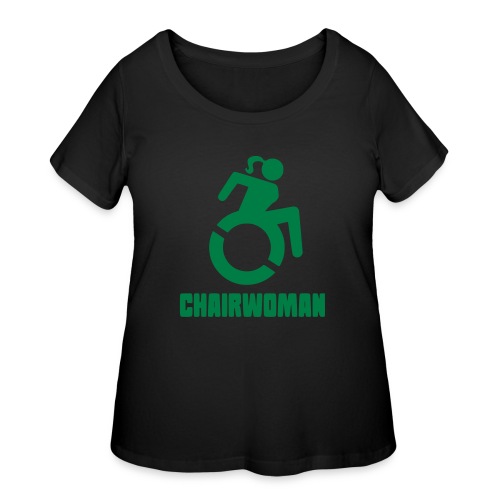 Chairwoman, woman in wheelchair girl in wheelchair - Women's Curvy T-Shirt