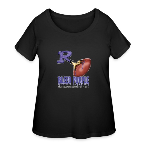 ravens r bleed shirt png - Women's Curvy T-Shirt