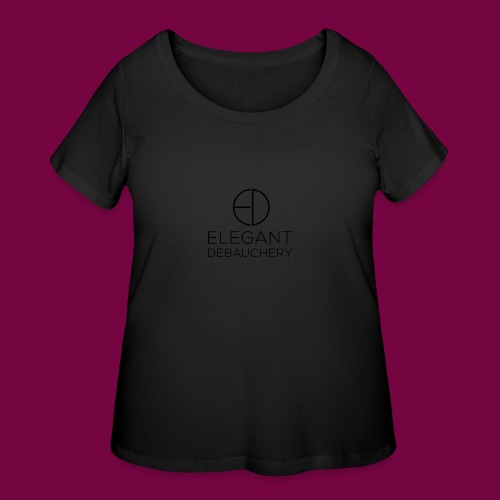 Elegant Debauchery Logo Stacked - Women's Curvy T-Shirt