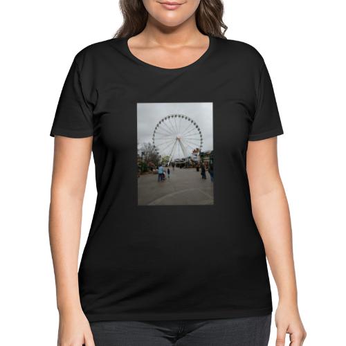 The Wheel from The Island in Pigeon Forge. - Women's Curvy T-Shirt