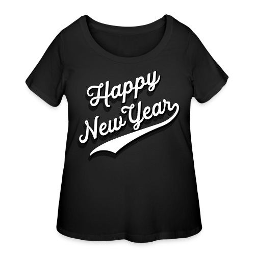 Happy New Year Cool Design for Party Groups - Women's Curvy T-Shirt