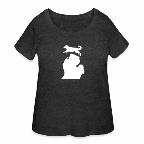 Bark Michigan Husky - Michigan Tech Colors - Women's Curvy T-Shirt