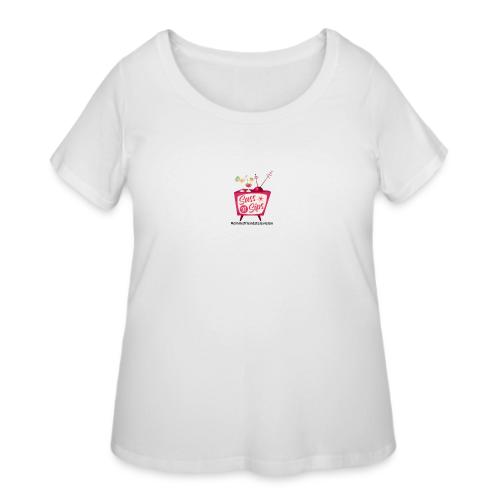 sassnsips com drinksfriendstelevision - Women's Curvy T-Shirt