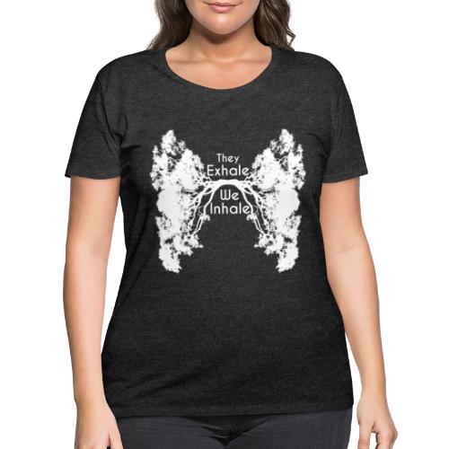 Inhale Exhale White - Women's Curvy T-Shirt
