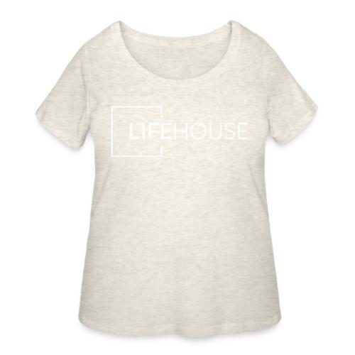 LH Logo White - Women's Curvy T-Shirt