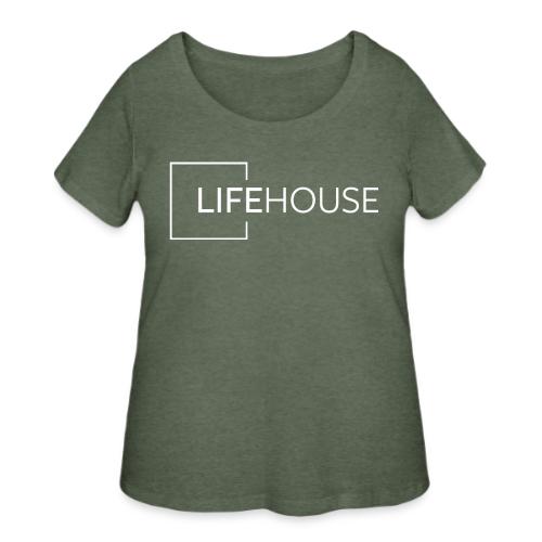 LH Logo White - Women's Curvy T-Shirt