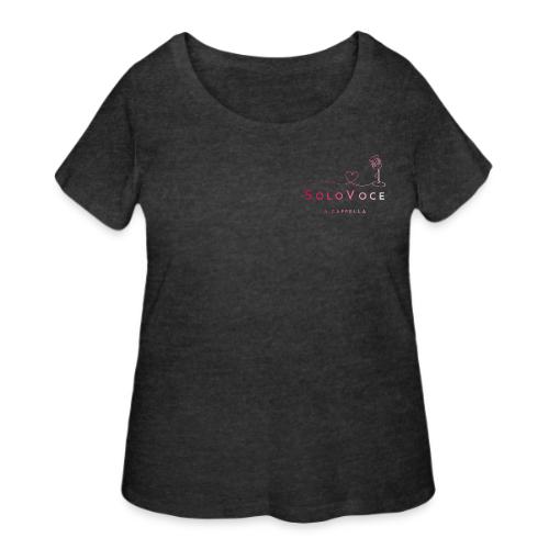 Red White Gradient left chest - Women's Curvy T-Shirt
