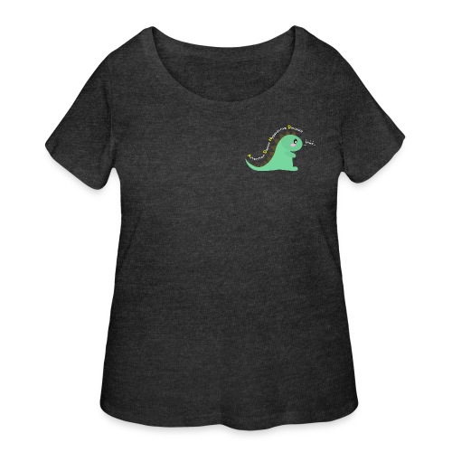 Attention Deficit Hyperactive Dinosaur (Corner) - Women's Curvy T-Shirt