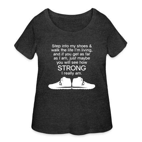 Step into My Shoes (tennis shoes) - Women's Curvy T-Shirt