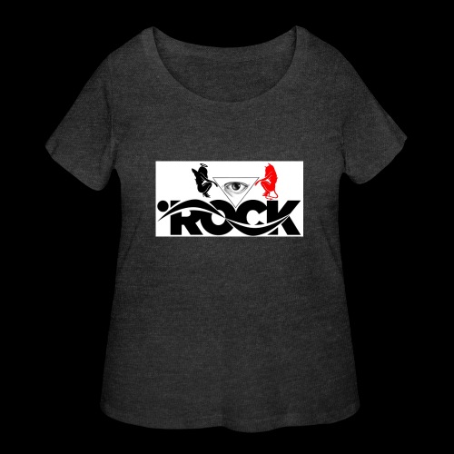 Eye Rock Devil Design - Women's Curvy T-Shirt