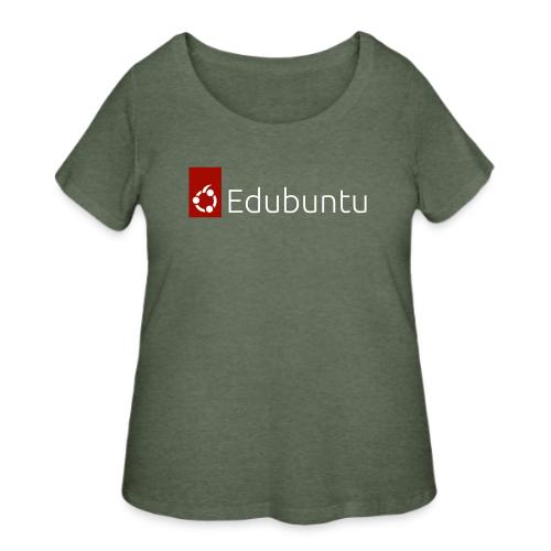 Edubuntu Logo 2023 - White - Women's Curvy T-Shirt