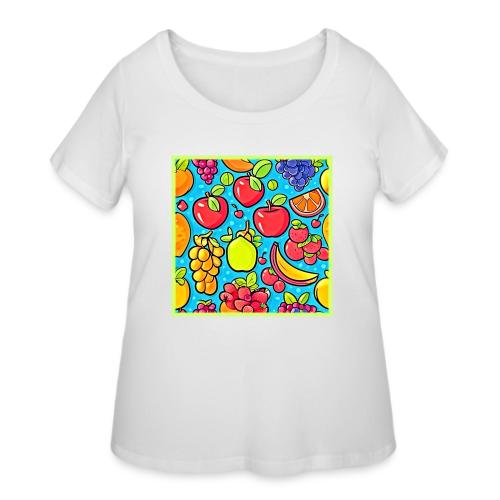 Fruitful Pattern Design - Women's Curvy T-Shirt